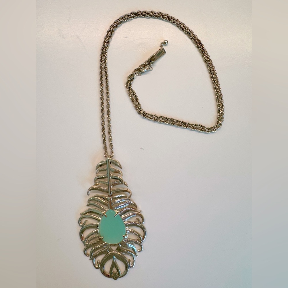 Kendra Scott Vintage Feather Pendant Necklace
